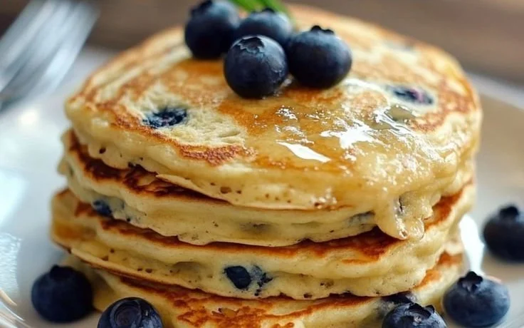 Greek Yogurt Pancakes with Blueberries 5 Greek Yogurt Pancakes with Blueberries