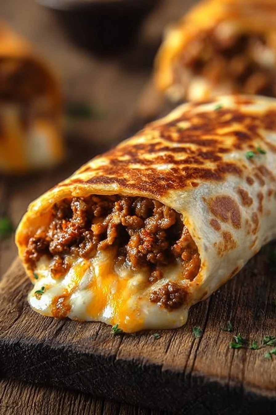 Grilled Cheese Burrito 1 Delicious grilled cheese burrito with melted cheese and savory ingredients