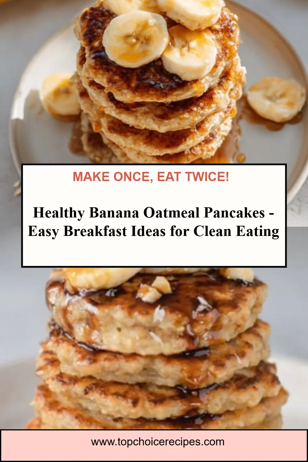 Healthy Banana Oatmeal Pancakes