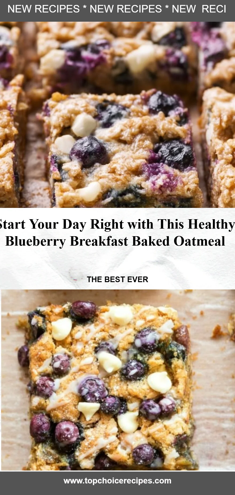 Healthy Blueberry Breakfast Baked Oatmeal