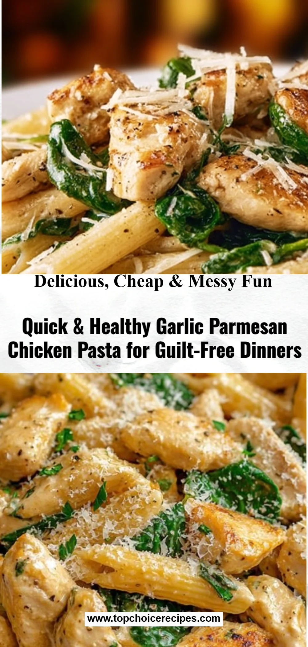 Healthy Garlic Parmesan Chicken Pasta 6 Healthy Garlic Parmesan Chicken Pasta