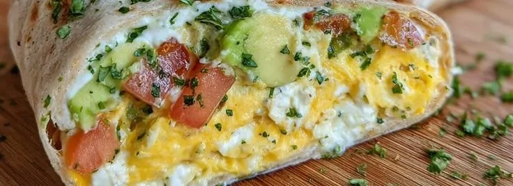 High-Protein Breakfast Wrap with Cottage Cheese and Avocado 8 High-Protein Breakfast Wrap with Cottage Cheese and Avocado