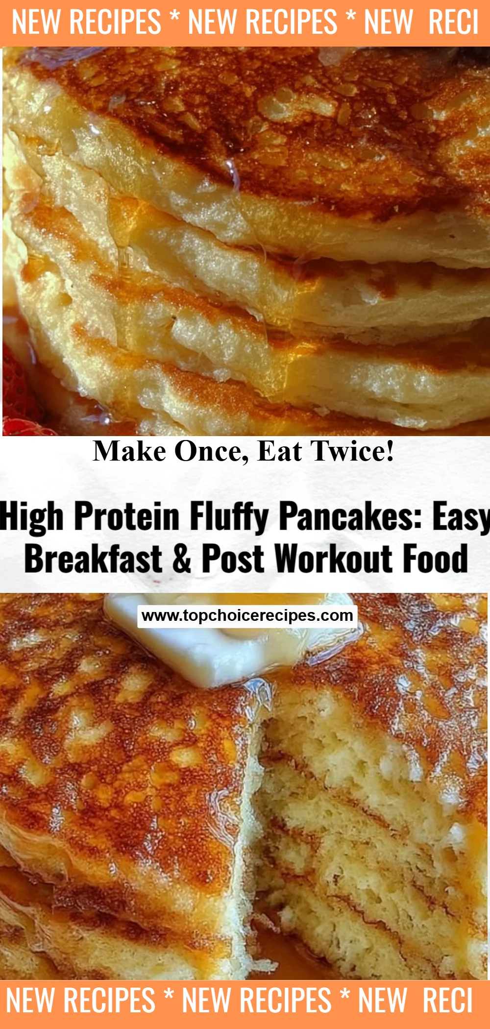 High Protein Fluffy Pancakes