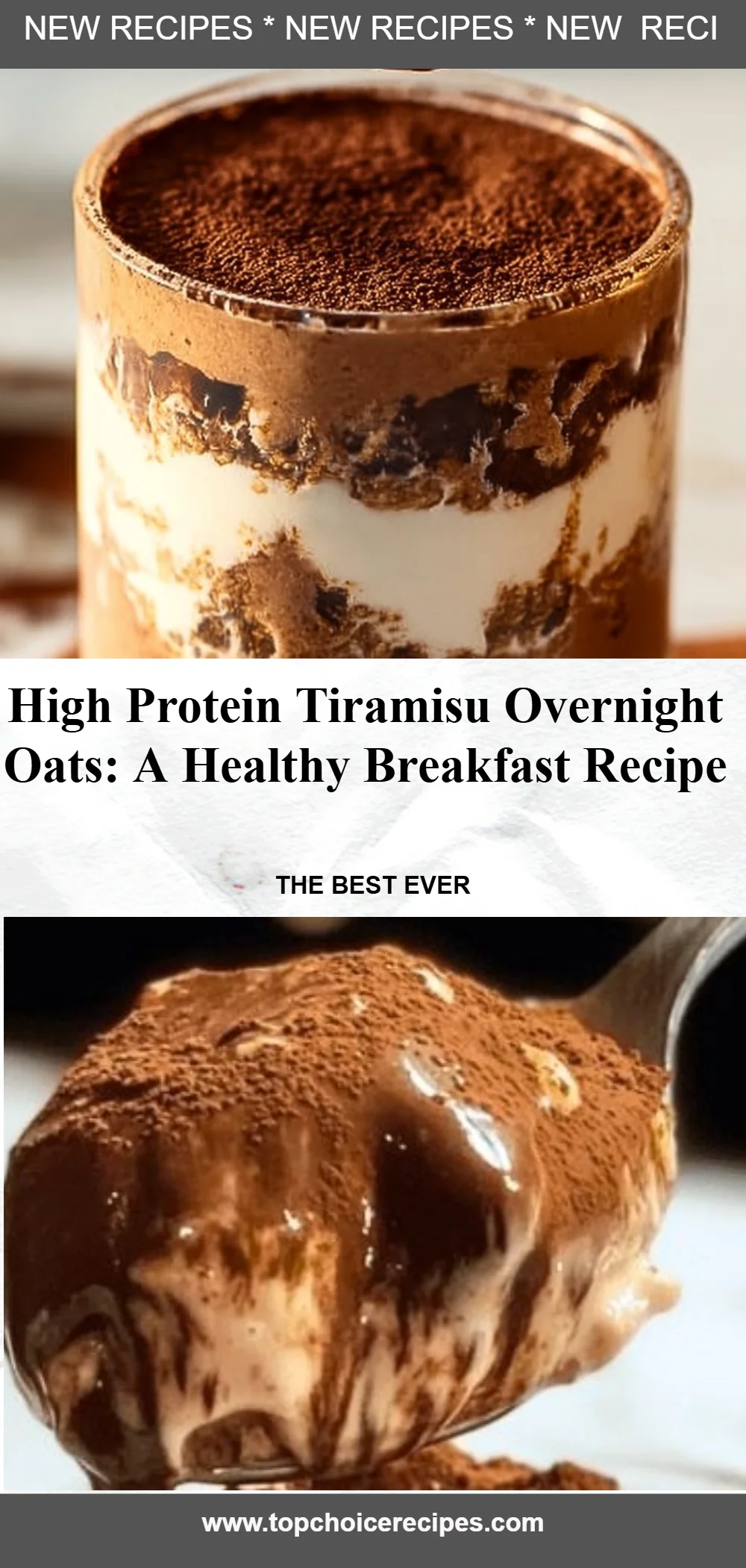 High Protein Tiramisu Overnight Oats