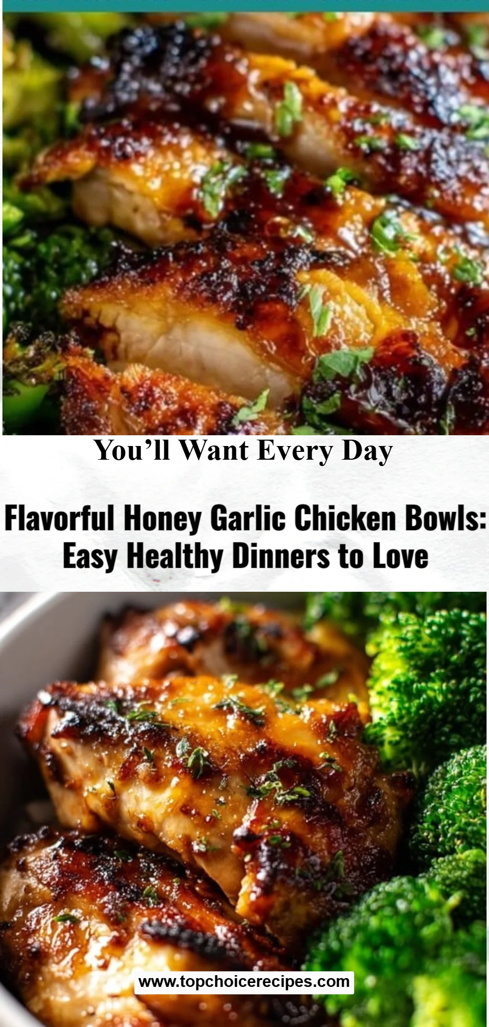 Honey Garlic Chicken Bowls 5 Honey Garlic Chicken Bowls