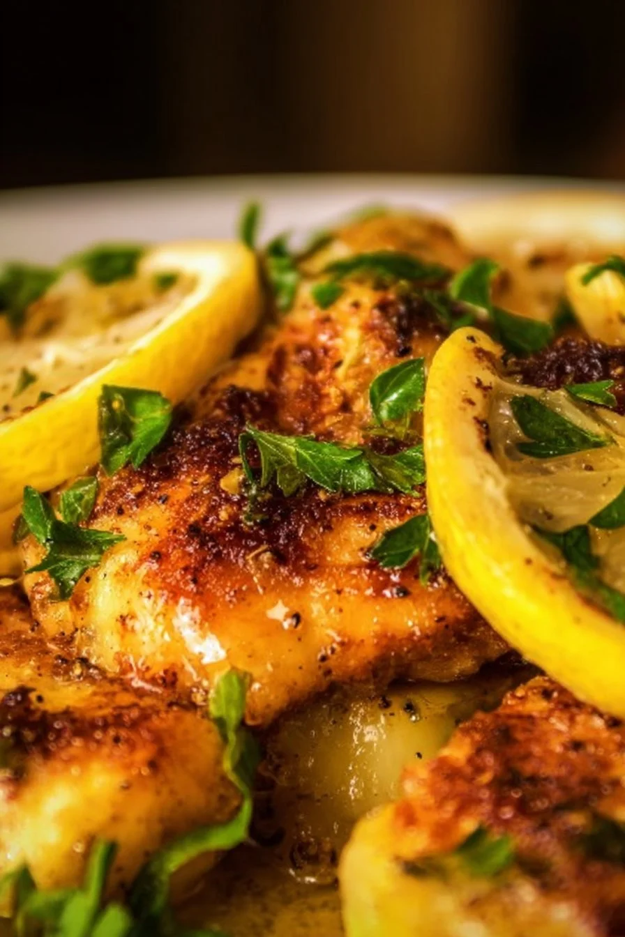 Lemon Chicken with Best Lemon Butter Sauce 4 Lemon chicken dish served with a rich lemon butter sauce