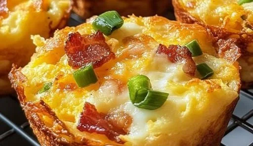 Loaded Bacon and Egg Hash Brown Muffins