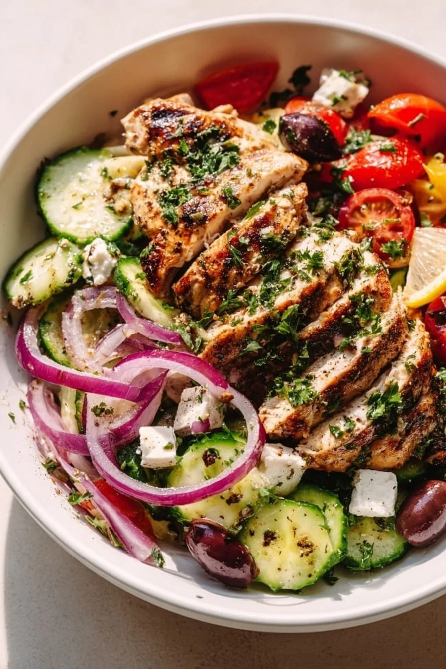 Low-Carb Greek Chicken Bowls