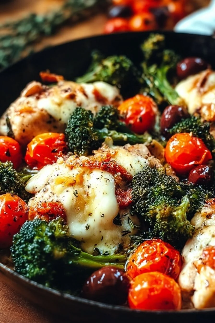 Delicious plate of Low-Carb Tuscan Chicken garnished with fresh herbs