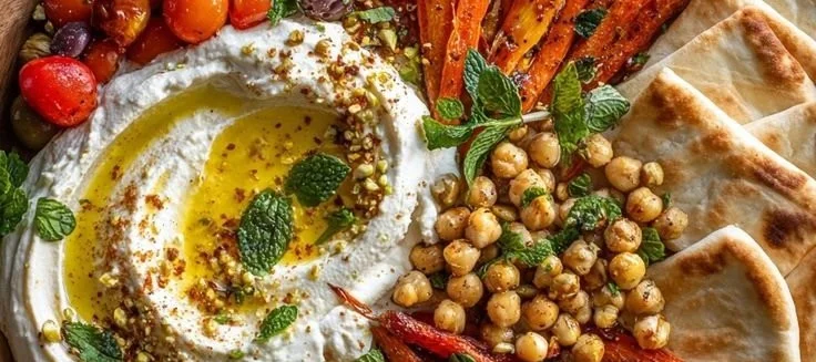 Mediterranean Burrata & Roasted Carrot Board 7 Mediterranean Burrata & Roasted Carrot Board