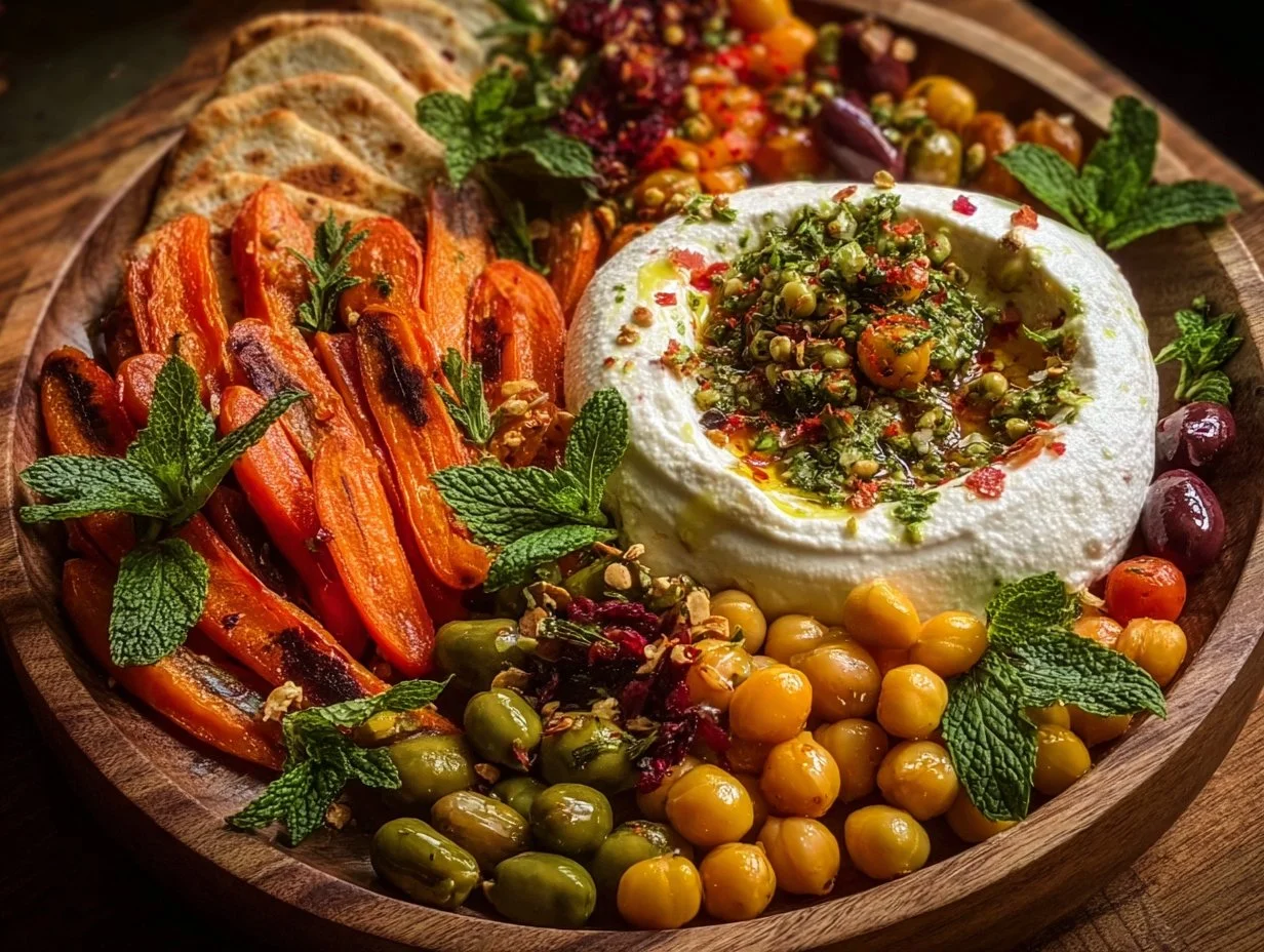 Mediterranean Burrata & Roasted Carrot Board 8 Mediterranean Burrata & Roasted Carrot Board
