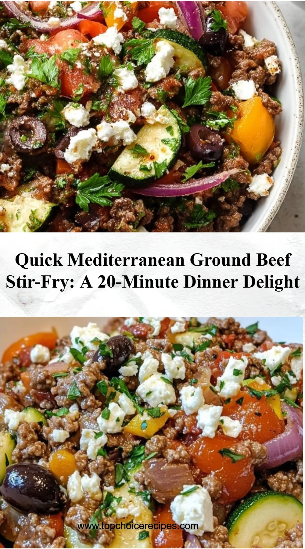 Mediterranean Ground Beef Stir-Fry