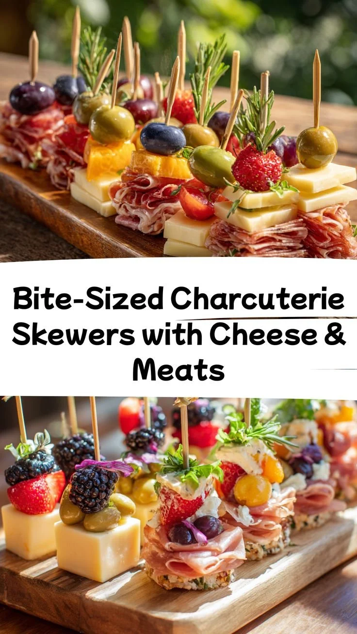 Mini Charcuterie Skewers – Easy No-Cook Party Appetizer 7 Mini Charcuterie Skewers – Easy No-Cook Party Appetizer