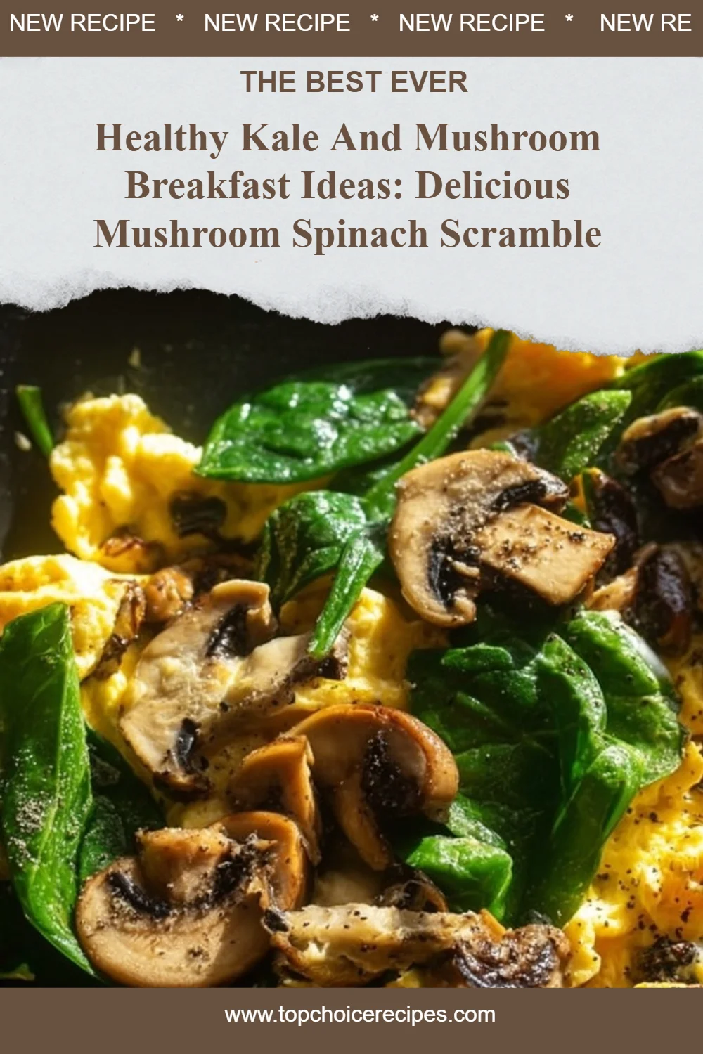 Mushroom Spinach Scrambled Eggs