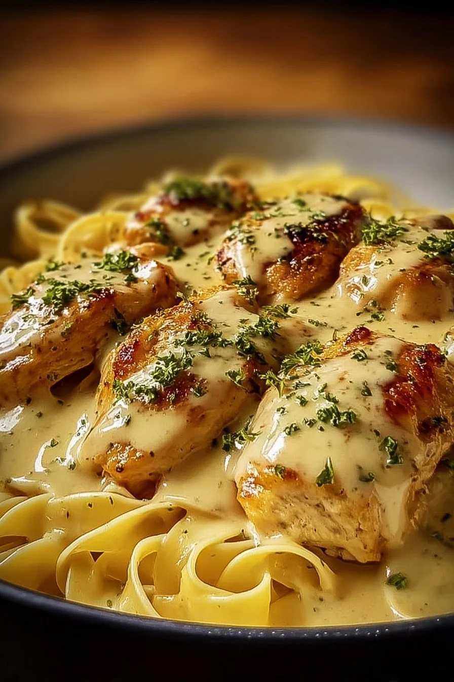 One-Pan Chicken with Buttered Noodles 4 One-Pan Chicken with Buttered Noodles dish, featuring tender chicken and noodles.