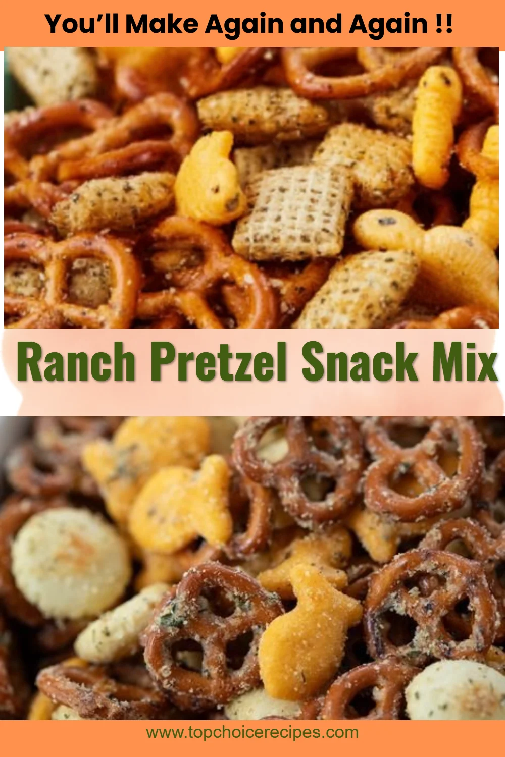 Ranch Pretzel Snack Mix 6 Ranch Pretzel Snack Mix