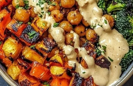 Roasted Vegetable & Chickpea Bowl