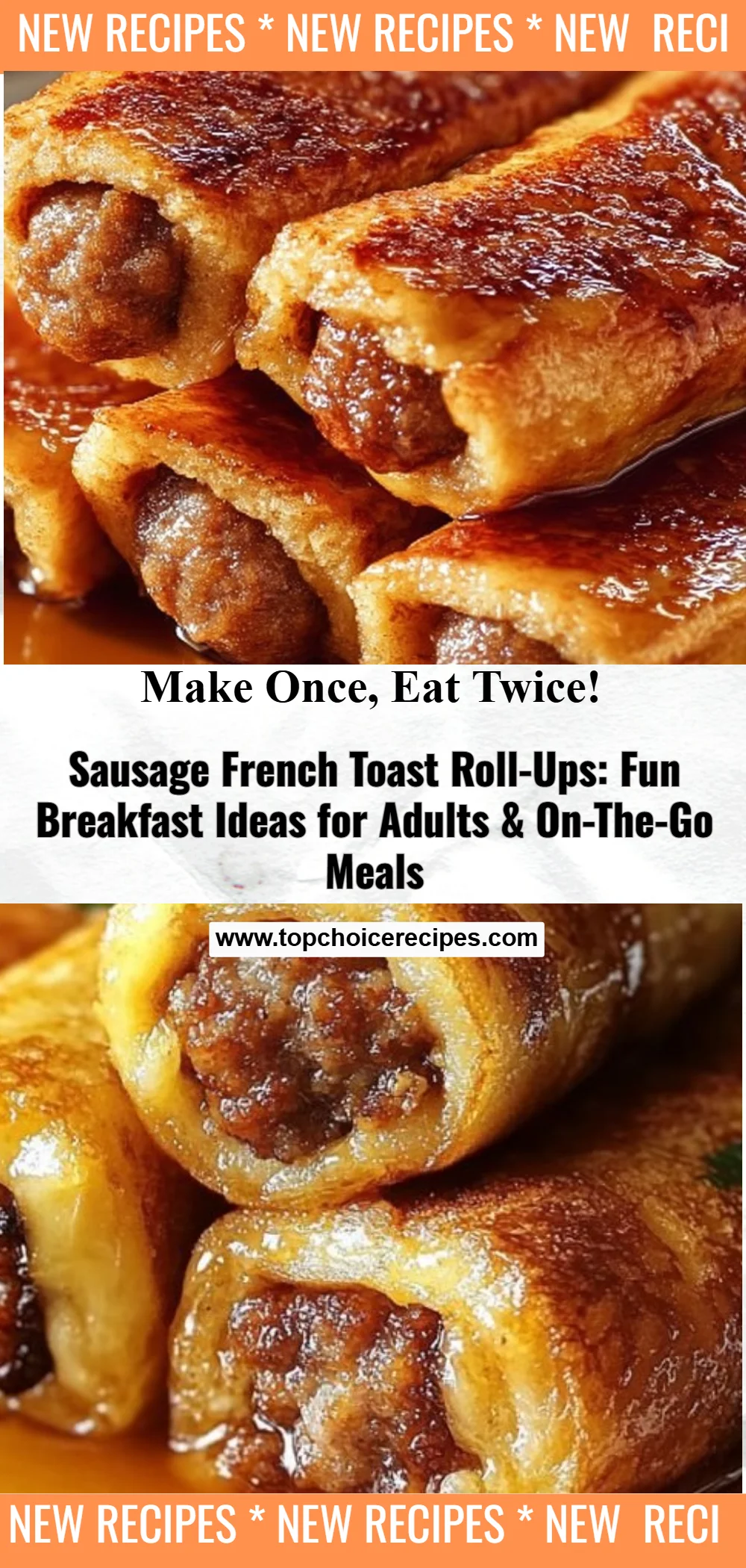 Sausage French Toast Roll-Ups 5 Sausage French Toast Roll-Ups