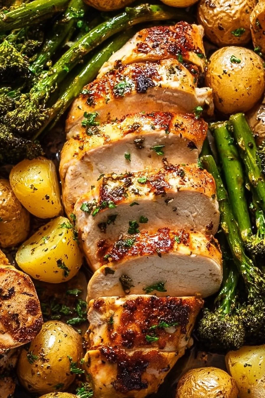 Sheet Pan Garlic Butter Chicken and Vegetables 6 Sheet Pan Garlic Butter Chicken and Vegetables