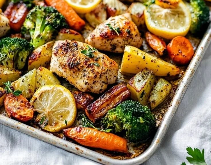Sheet Pan Lemon Herb Chicken and Vegetables 5 Sheet Pan Lemon Herb Chicken and Vegetables