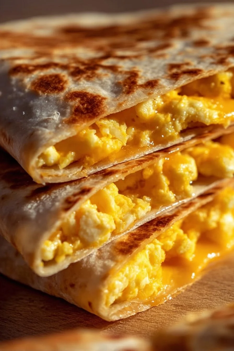 Simple Breakfast Quesadillas 4 Delicious simple breakfast quesadillas on a plate