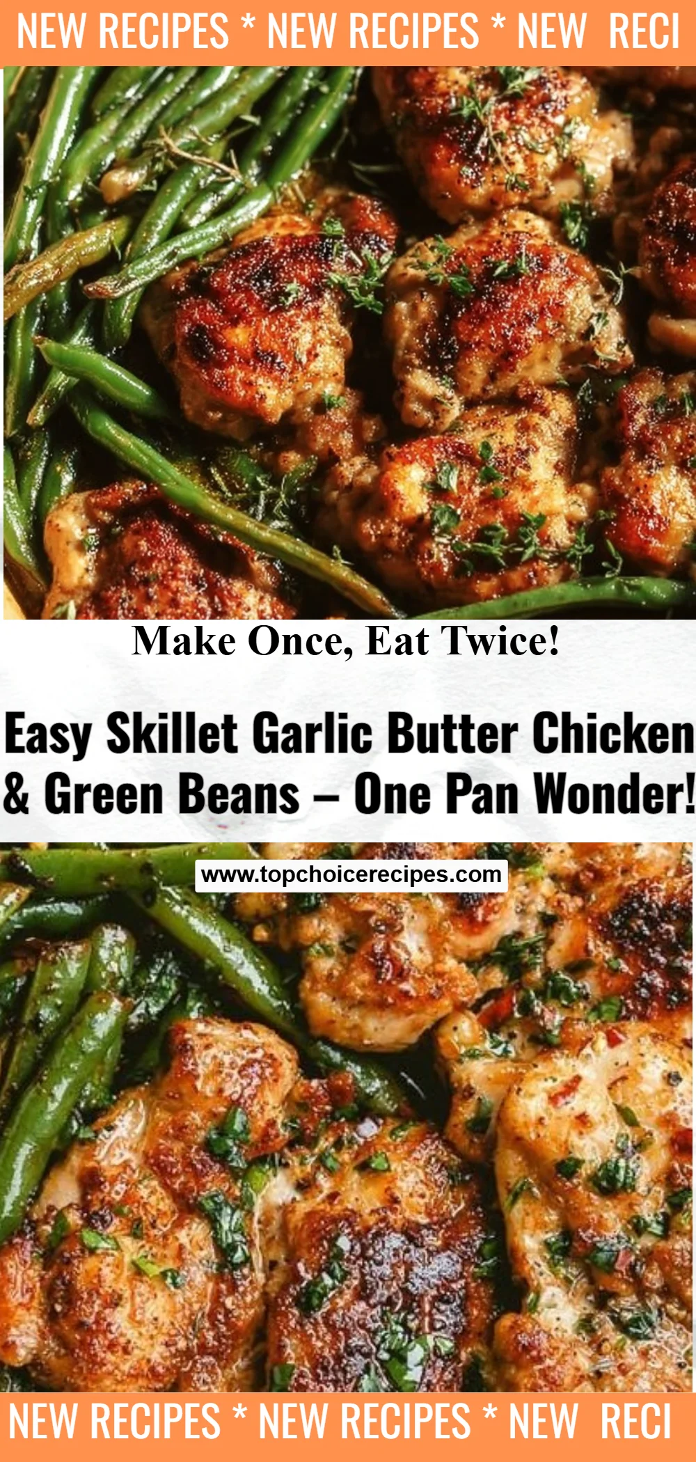 Skillet Garlic Butter Chicken and Green Beans 5 Skillet Garlic Butter Chicken and Green Beans