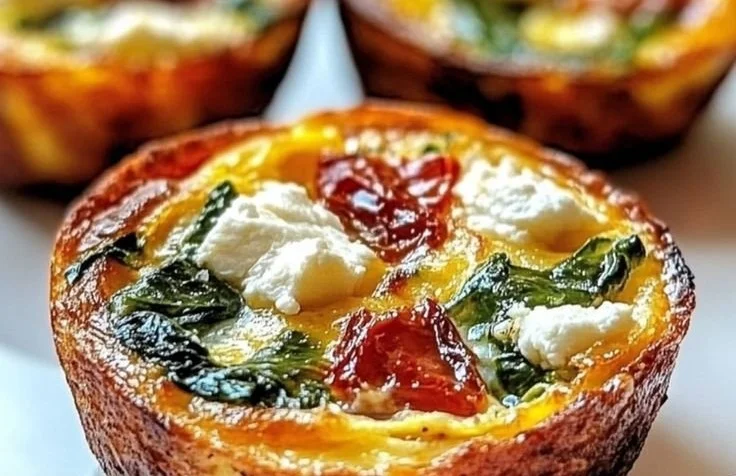 Spinach, Feta, and Sun-Dried Tomato Egg Muffins