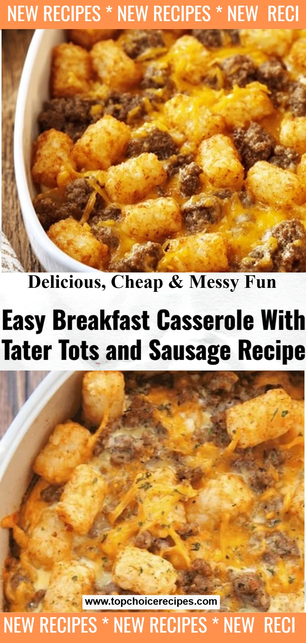 Tater Tot Sausage Breakfast Casserole