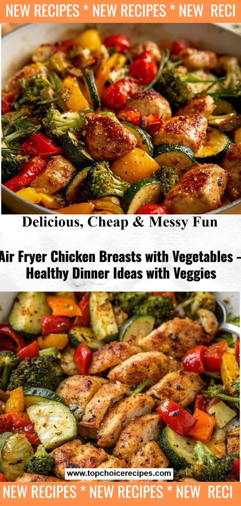 Air Fryer Chicken Breasts with Vegetables