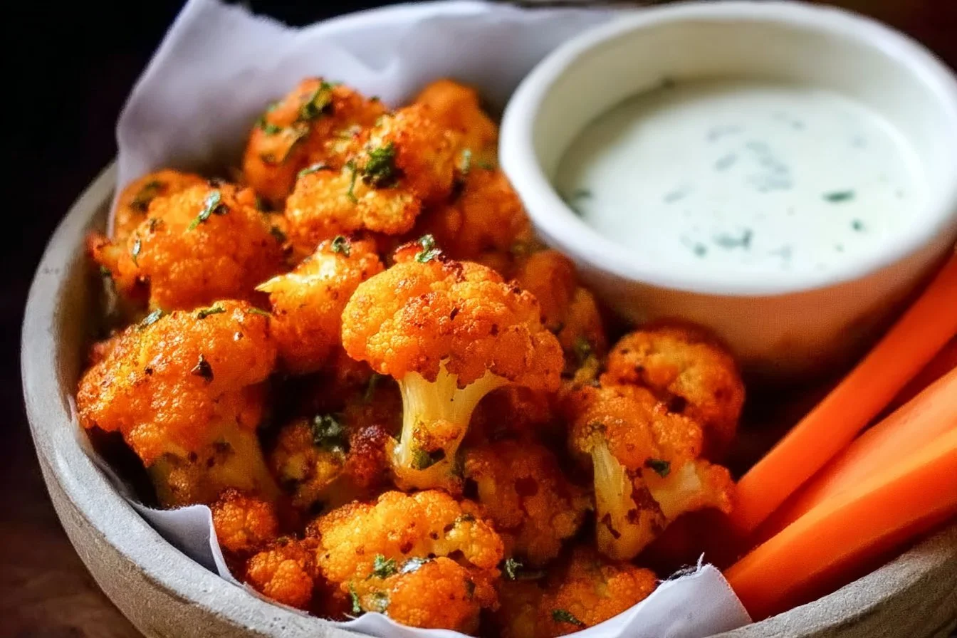 Baked Buffalo Cauliflower Bites