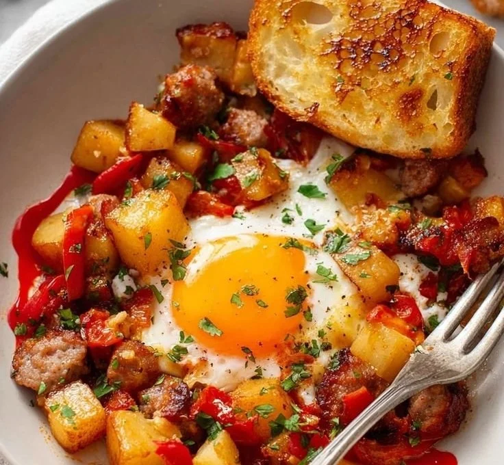 Baked Sausage Breakfast Hash