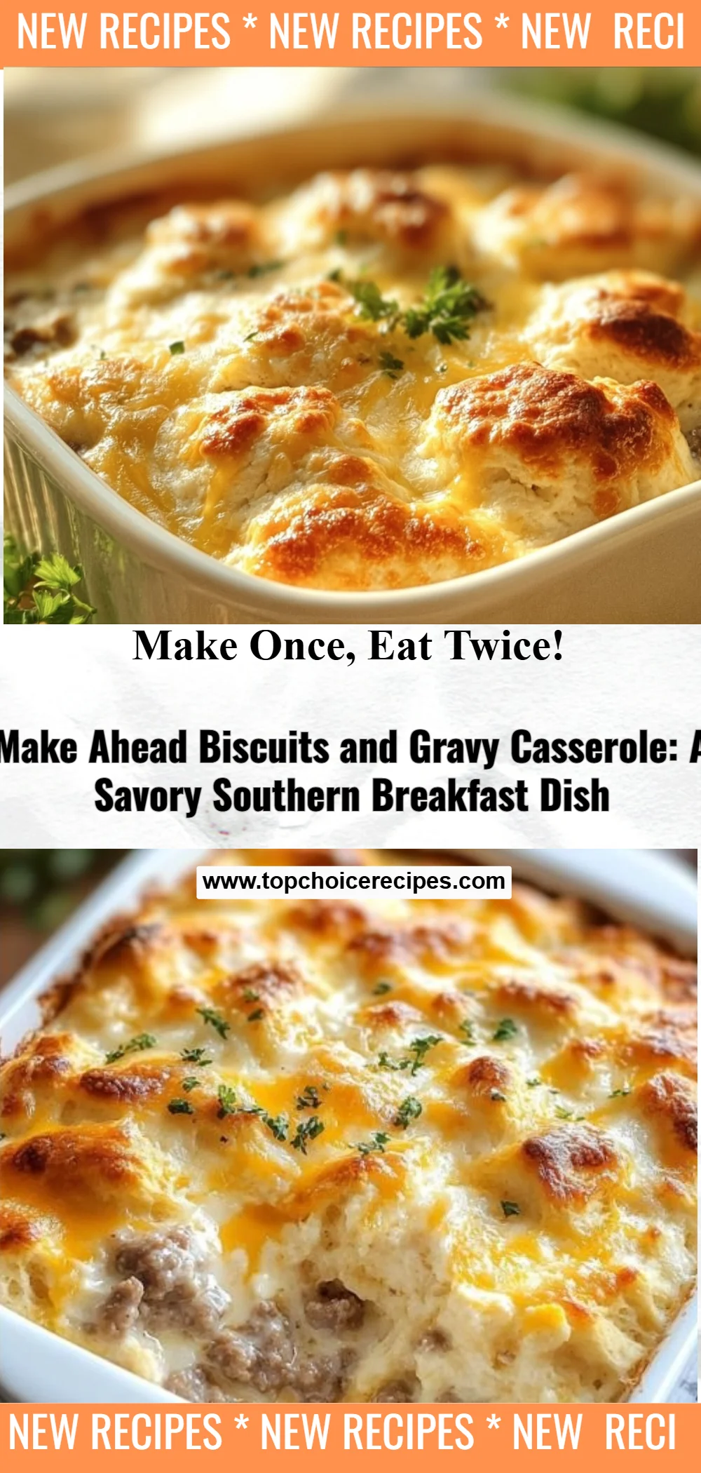Biscuits and Gravy Breakfast Casserole 6 Biscuits and Gravy Breakfast Casserole