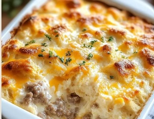 Biscuits and Gravy Breakfast Casserole 8 Biscuits and Gravy Breakfast Casserole