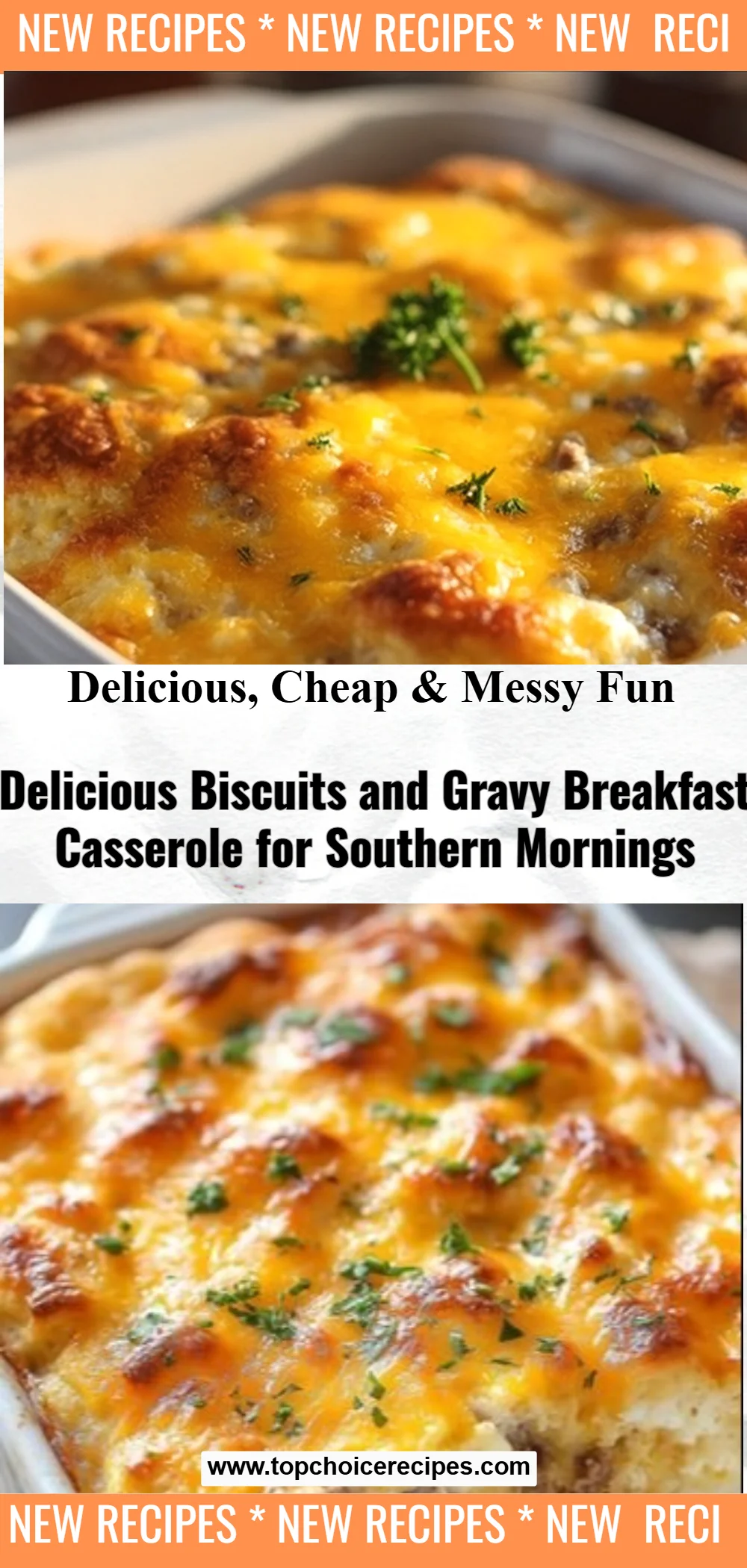 Biscuits and Gravy Breakfast Casserole 7 Biscuits and Gravy Breakfast Casserole