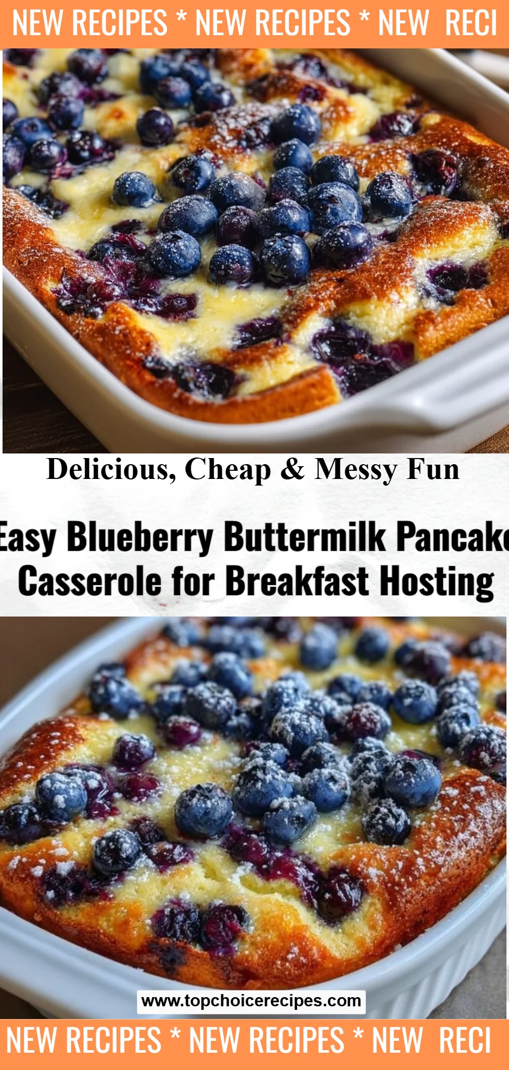 Blueberry Buttermilk Pancake Casserole