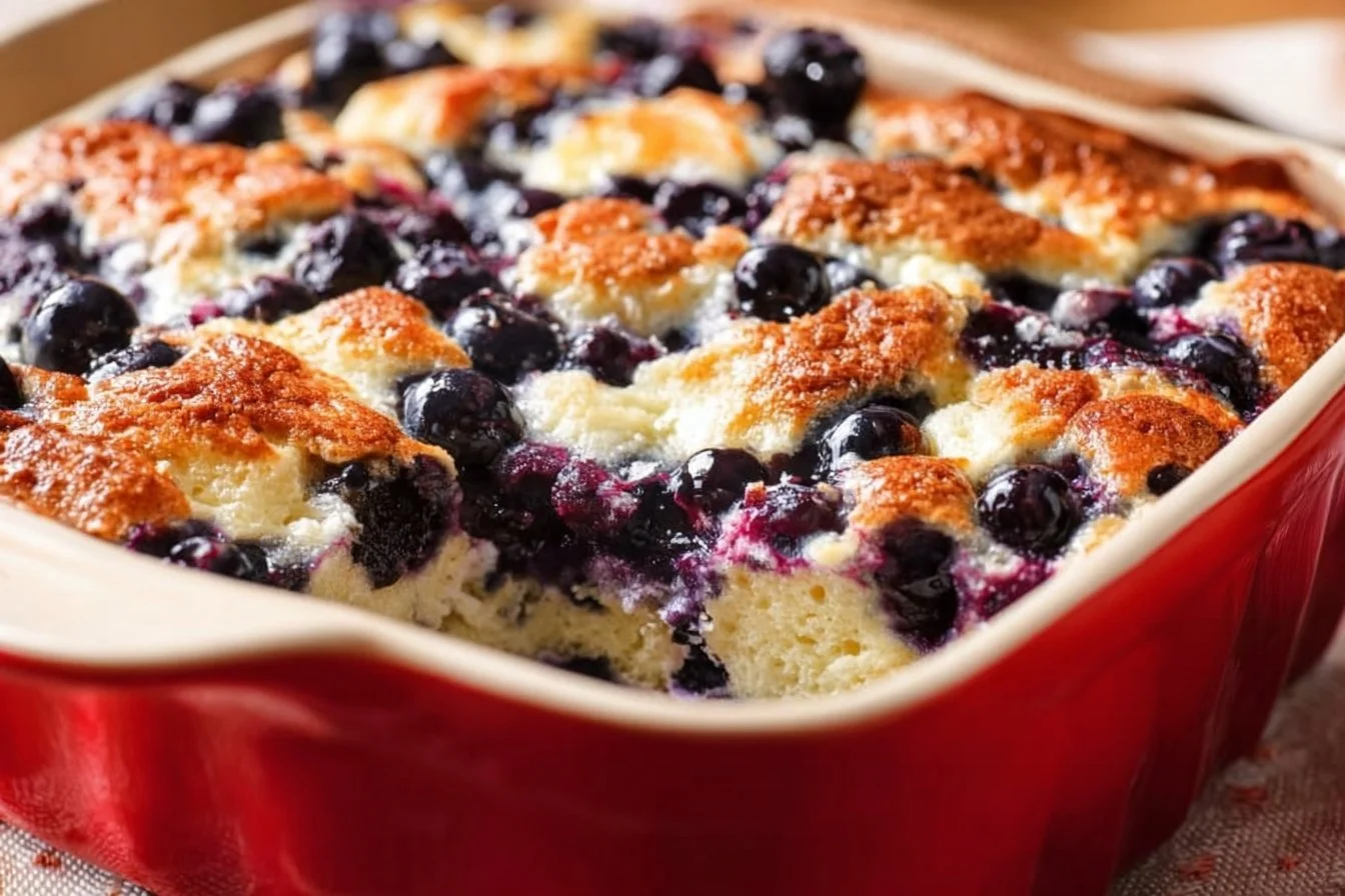 Blueberry Cottage Cheese Breakfast Bake
