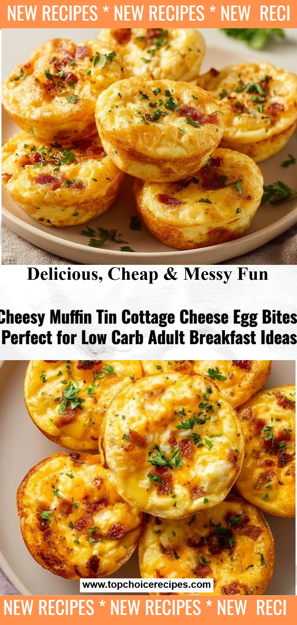 Cheesy Muffin Tin Cottage Cheese Egg Bites