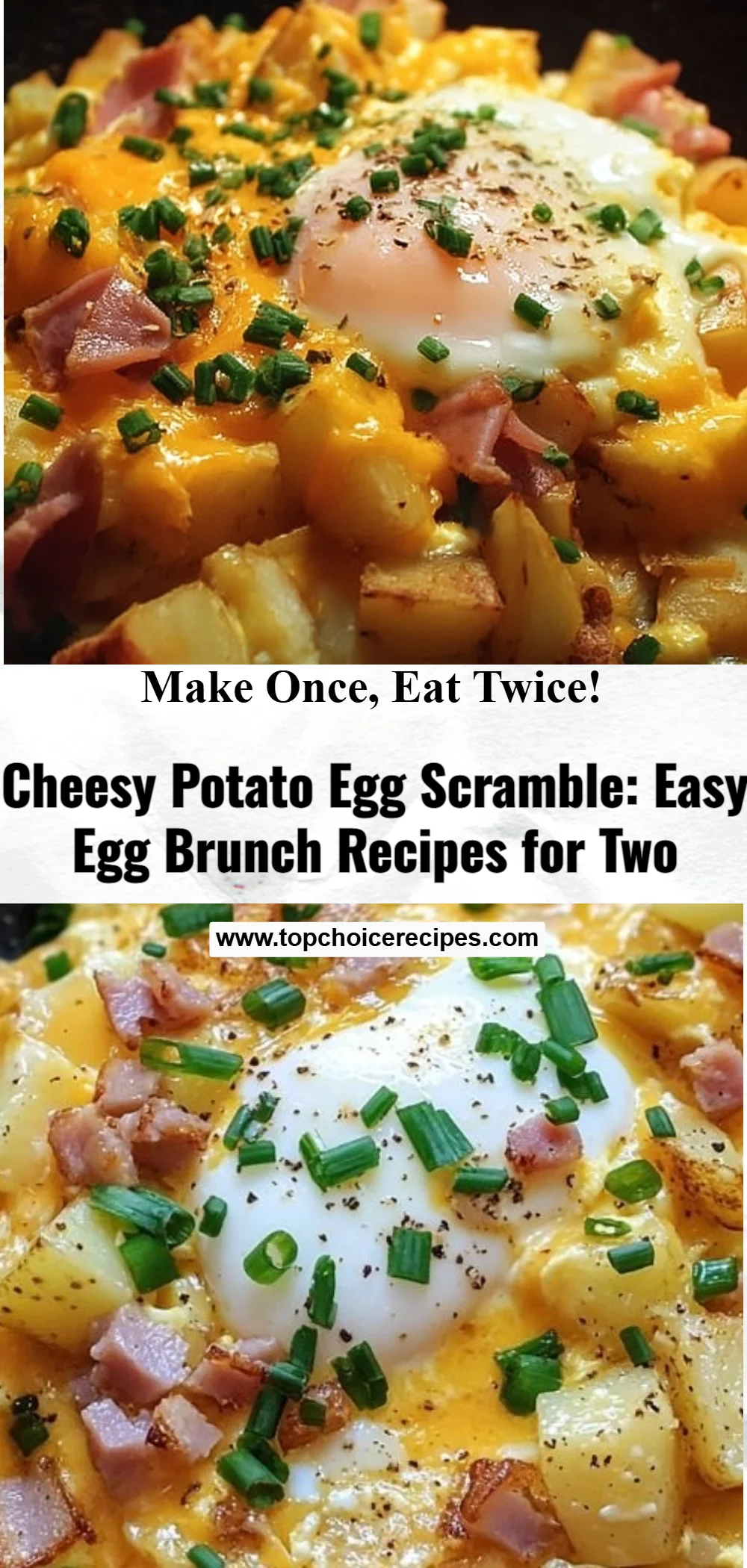 Cheesy Potato Egg Scramble