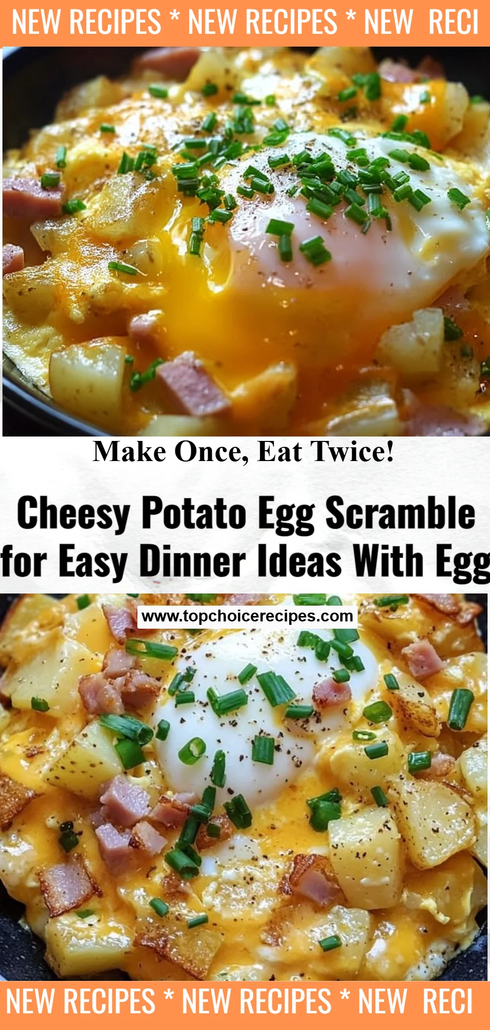 Cheesy Potato Egg Scramble