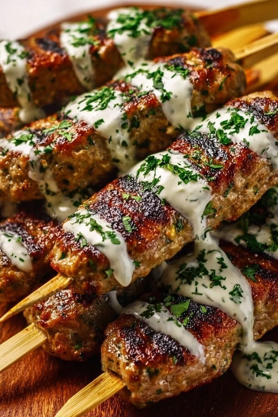 Chicken Kofta with Garlic Yogurt Sauce