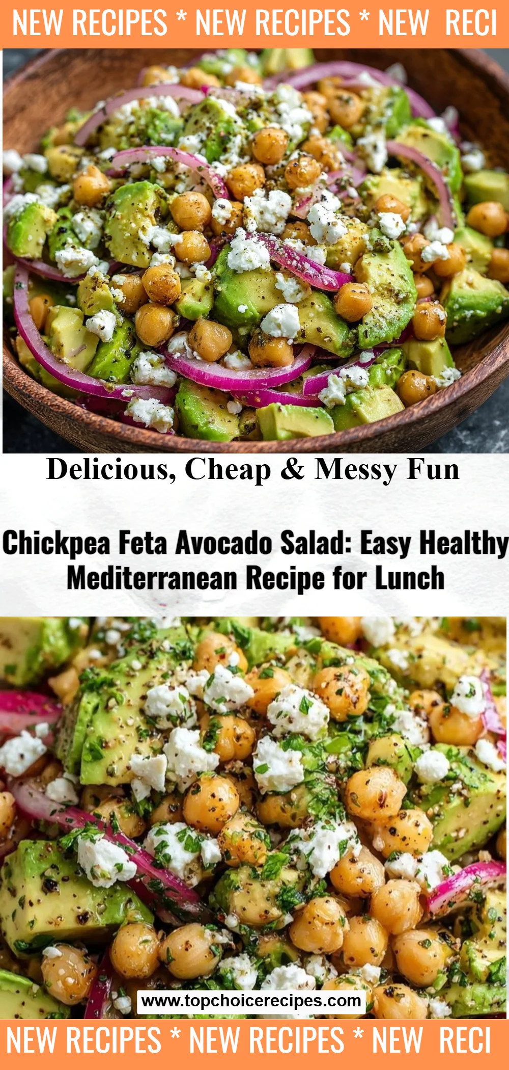Chickpea Feta Avocado Salad 6 Chickpea Feta Avocado Salad