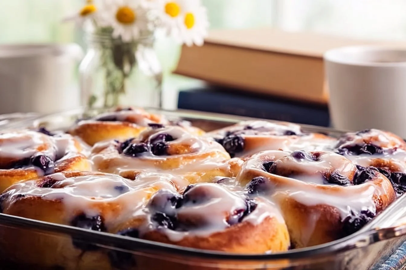 Classic Sourdough Blueberry Cinnamon Rolls