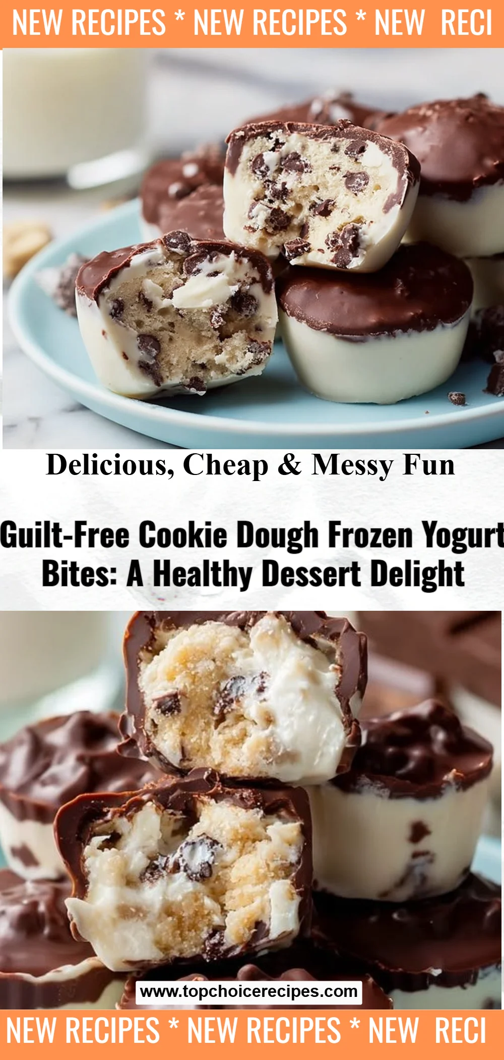 Cookie Dough Frozen Yogurt Bites 5 Cookie Dough Frozen Yogurt Bites