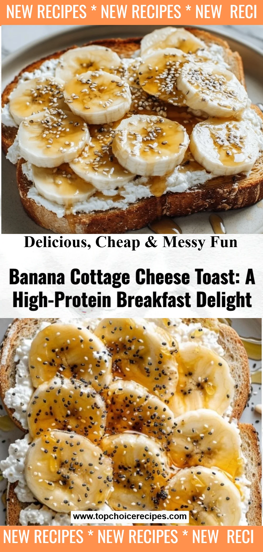 Cottage Cheese and Banana Toast