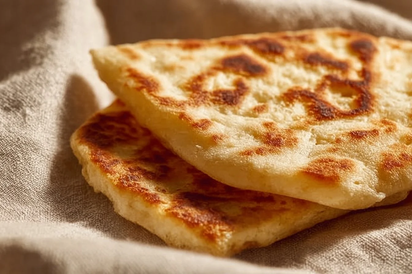 Cottage Cheese Flatbread 5 Homemade Cottage Cheese Flatbread served with fresh toppings