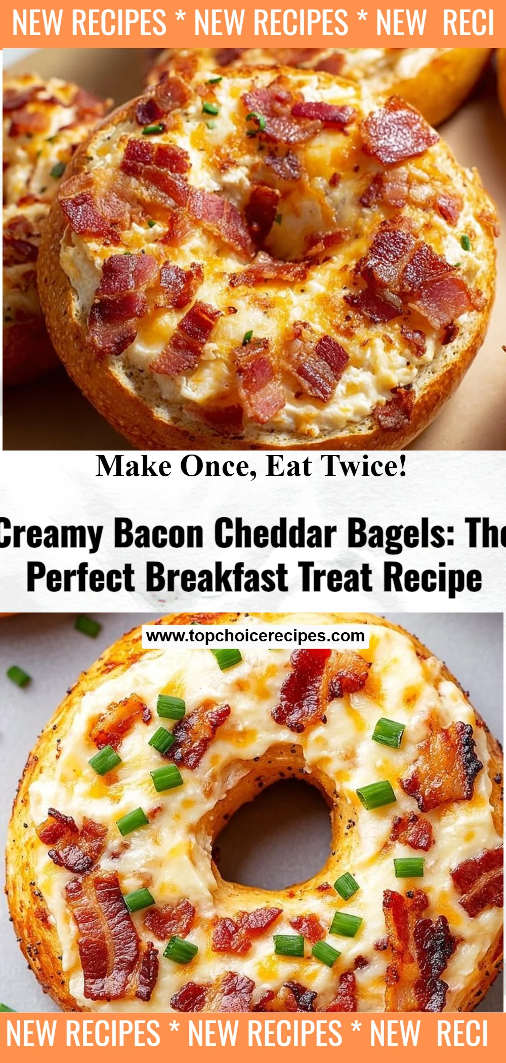 Creamy Bacon Cheddar Bagels