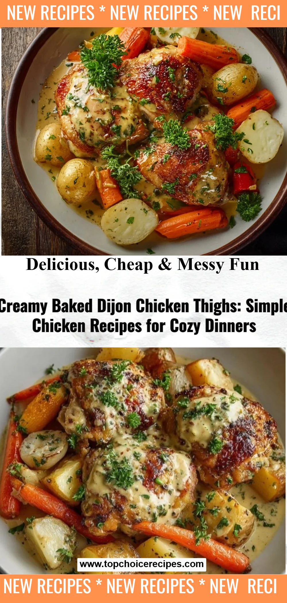 Creamy Baked Dijon Chicken Thighs