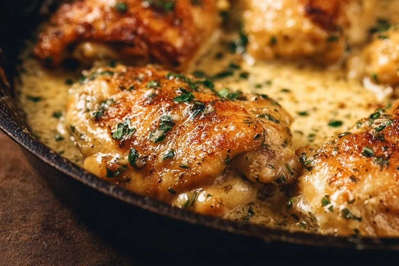 Creamy Garlic Chicken Thighs