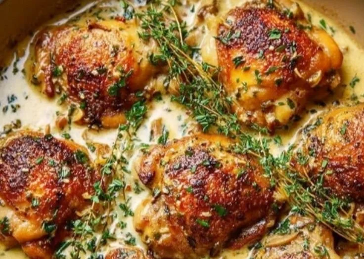 Creamy Garlic Chicken Thighs