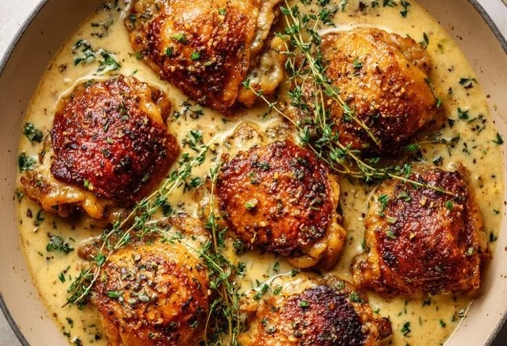 Creamy Garlic Chicken Thighs